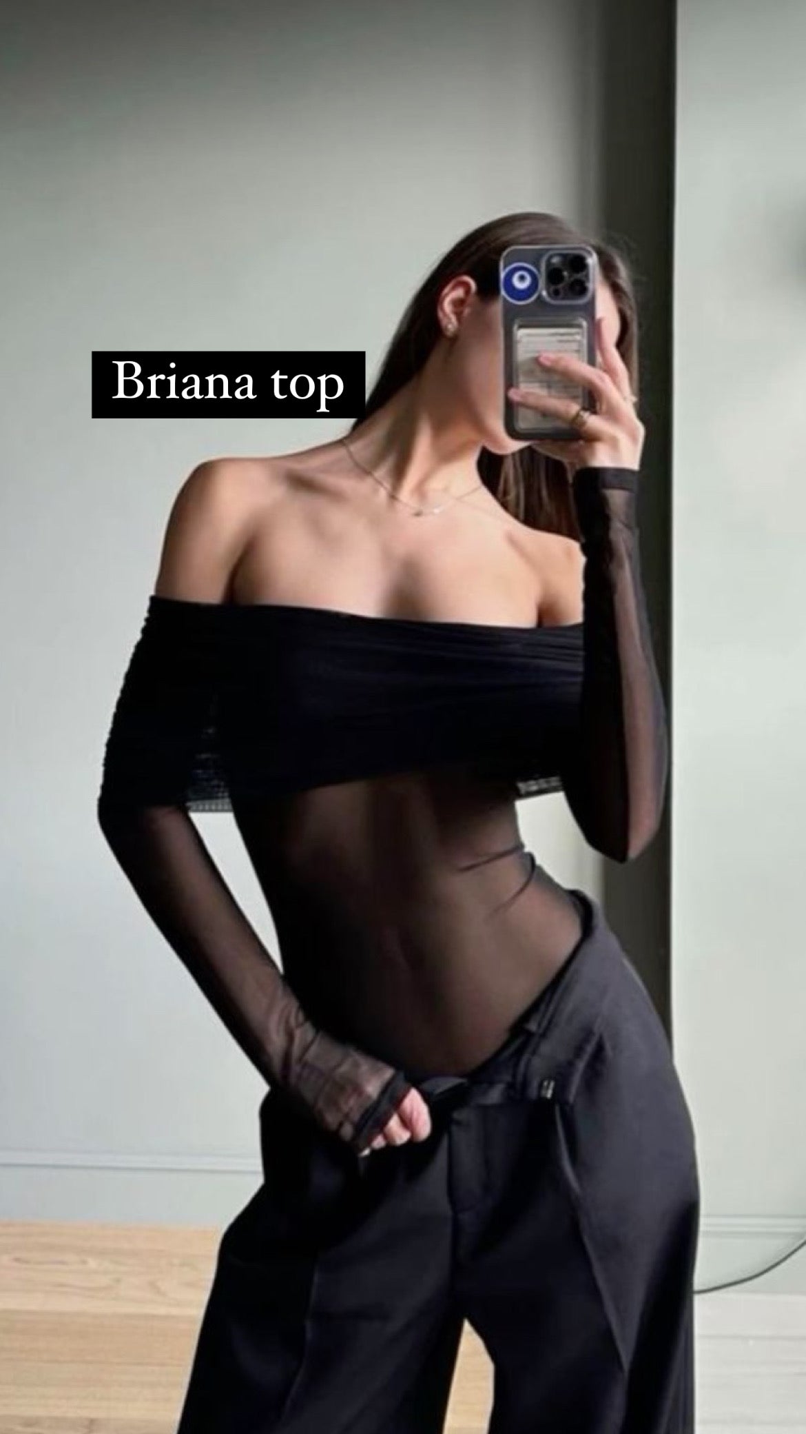Briana mesh top